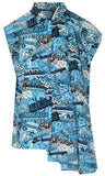 Patterned Sleeveless Shirt