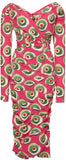 Ruched Printed Dress