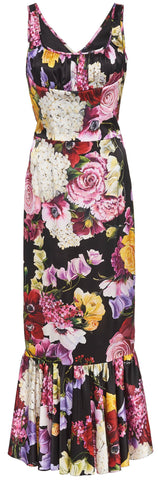 Floral Fitted Midi Dress | DESIGNER INSPIRED FASHIONS