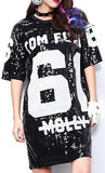 Sequin Embellished Jersey T-Shirt in Black - DESIGNER INSPIRED FASHIONS