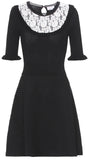 Contrast Lace-Trimmed Dress