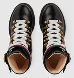 Leather Ankle Boot with Sylvie Web