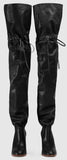 Leather Over-the-Knee Boot, Black