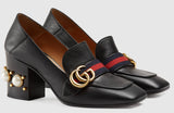 GG Leather Mid-Heel Loafer - DESIGNER INSPIRED FASHIONS