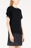 Side Strap T-Shirt, Black | DESIGNER INSPIRED FASHIONS