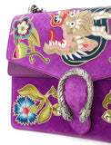 Dionysus Embroidered Shoulder Bag, Purple