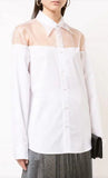 Longline Sheer Panel Shirt