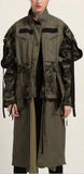 Camouflage Patch Parka Jacket-Coat