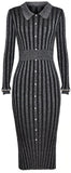 Embellished Paneled Knit Dress