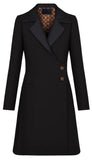 Knee-Length Wrap Coat | DESIGNER INSPIRED FASHIONS
