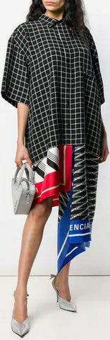 Foulard Print Shirt-Dress