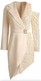 Asymmetrical Sequined Half-Blazer Dress | DESIGNER INSPIRED FASHIONS