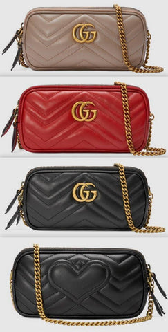 GG Marmont Mini Chain Bag - Dusty Pink, Red, Black | DESIGNER INSPIRED FASHIONS