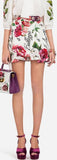 Peonies Printed Brochen Skirt
