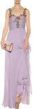 Embellished Pleated Gown-Purple or Light Blue - DESIGNER INSPIRED FASHIONS