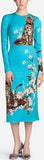 Bengal Cat Printed Dress, Blue