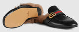 Princetown Leather Slipper with Double G