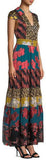 'Della' Short-Sleeve Maxi Dress with Waist Tie