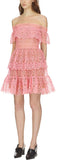 Off Shoulder Circle Floral Lace Dress