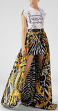 Savage Barocco Print High-Low Skirt