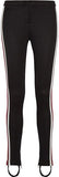 Striped Tech-Jersey Leggings, Black