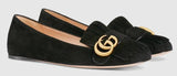 Suede Ballet Flat, Black