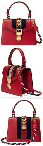 Sylvie Leather Mini Bag - Red
