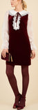 Organza Insert Velvet Dress
