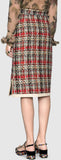 Multicolor Tweed Embroidered Skirt