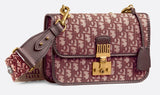 Oblique Small Flap Bag - Burgundy Red