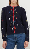 Embroidered Cardigan Sweater
