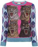 Tiger Intarsia Knit Sweater