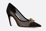 Surreal-D High-Heeled Shoe in Tulle and Suede Calfskin