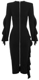 Marin Black Ruffle Dress