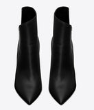 Niki Wedge Bootie in Leather - Black