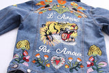 Heavily-Embroidered Denim Jacket - DESIGNER INSPIRED FASHIONS