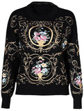 Embroidered Knit Sweater