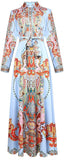 Paisley Print Max Shirt-Dress