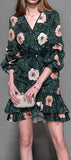 Ruffled Floral Print Mini Dress
