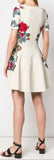 Floral Knit Mini Dress, White