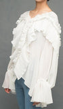 Ruffled Pleated Blouse