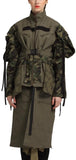 Camouflage Patch Parka Jacket-Coat
