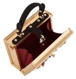 Embellished Top Handle Bag