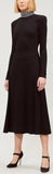 Ribbed Jersey Crystal Dress, Black