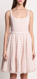Frayed Tweed Lattice Dress