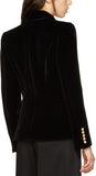 Classic Black Velvet Blazer - DESIGNER INSPIRED FASHIONS