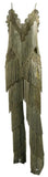 Fringed Halter Jumpsuit in Green - DESIGNER INSPIRED FASHIONS
