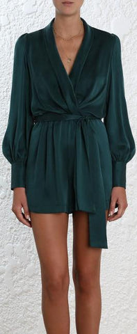 Silk Wrap Playsuit