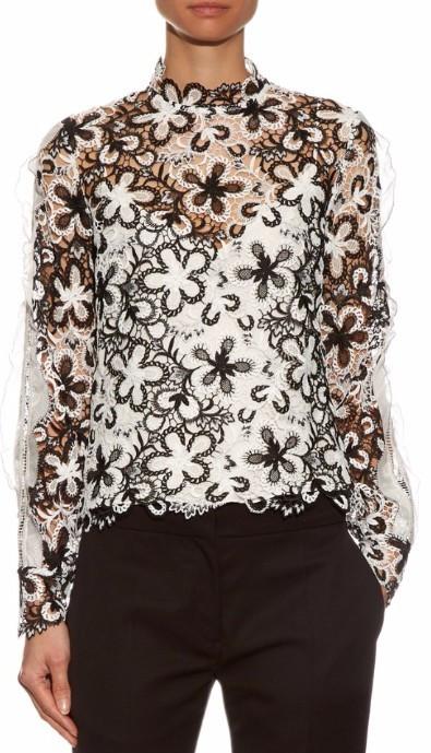 Lace Blouse with Ruffles - DESIGNER INSPIRED FASHIONS