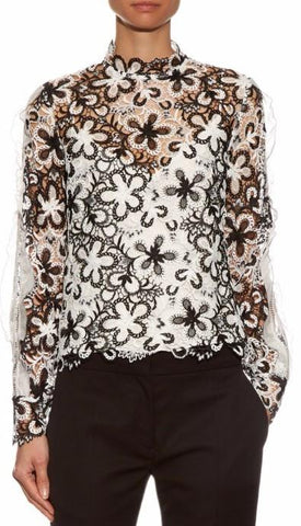 Lace Blouse with Ruffles - DESIGNER INSPIRED FASHIONS